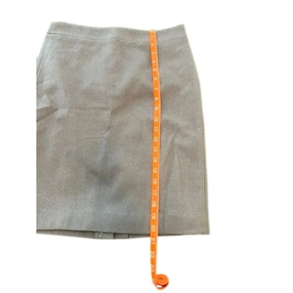 J.Crew The Pencil Skirt Gray Wool Blend Tailored Career Midi Skirt Size 2‎